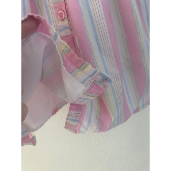 Penelope Mack Pink Beach Stripe Girls' Sun Dress Ruffle Age 6 - Picture 7 of 11